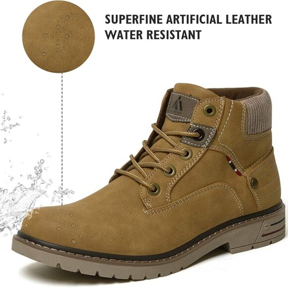 Mishansha Men's 9.5 / Women's 11.5 US Brown Mid Hiking Boots Outdoor Water Resis - Picture 6 of 8